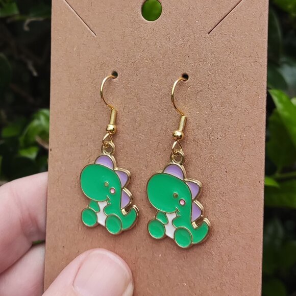 Baby Dinosaur Earrings - Picture 4 of 7